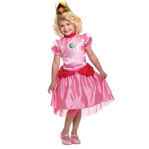 Nintendo Princess Peach Pink Dress Costume